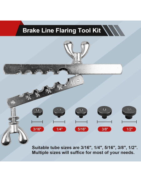 Kit de Herramientas Doblado de Líneas de Freno Clatoon 5 Adaptadores