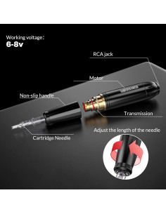 Kit de Tatuaje Wormhole WTK070 Pluma y Accesorios 2