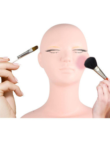 Cabeza de Maniquí Suave Lwuey para Maquillaje y Masaje