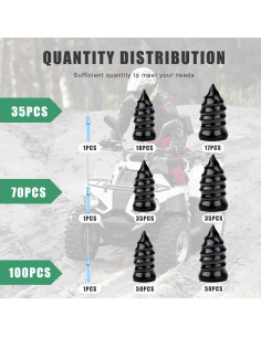 Kit de 70 Tornillos de Reparación de Neumáticos BOUBONI 2