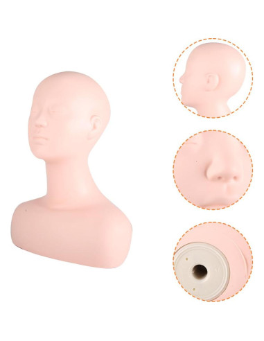 Cabeza de Maniquí Suave Lwuey para Maquillaje y Masaje