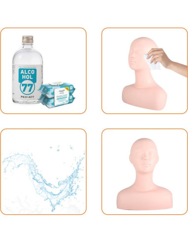 Cabeza de Maniquí Suave Lwuey para Maquillaje y Masaje