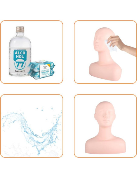 Cabeza de Maniquí Suave Lwuey para Maquillaje y Masaje