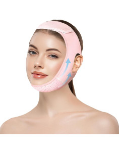 Reductor de Papada WQINX Banda Mentón Rosa Reutilizable 2
