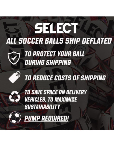 Balón de Fútbol Select DB Viking, Tamaño 5, Blanco/Teal/Naranja