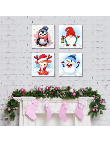 Kit de Pintura por Números para Niños Canrichshop 20x20cm