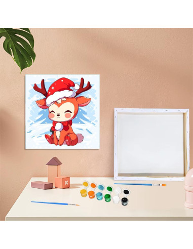 Kit de Pintura por Números para Niños Canrichshop 20x20cm