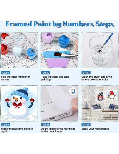 Kit de Pintura por Números para Niños Canrichshop 20x20cm