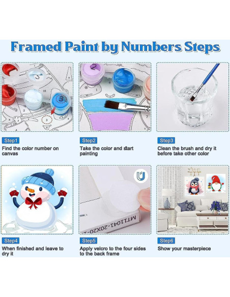 Kit de Pintura por Números para Niños Canrichshop 20x20cm