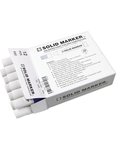 Marcador Sólido Sakura XSC-50 Blanco Caja de 12 Unidades