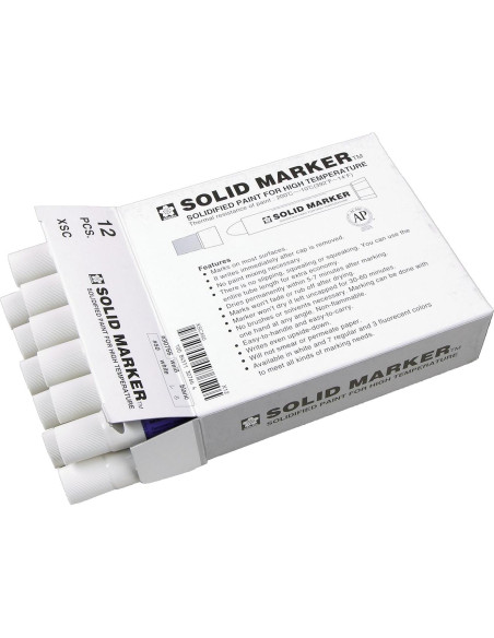 Marcador Sólido Sakura XSC-50 Blanco Caja de 12 Unidades