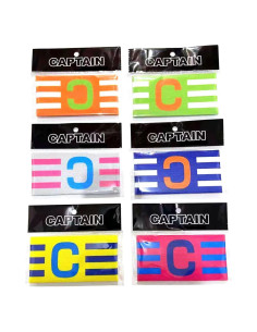 6 Bandas de Capitán de Fútbol Elásticas SCORYULE Ajustables