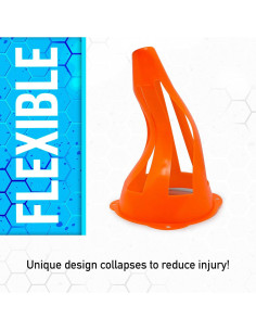 Conos de Fútbol Flexibles Franklin Sports 23 cm - Paquete de 4 2