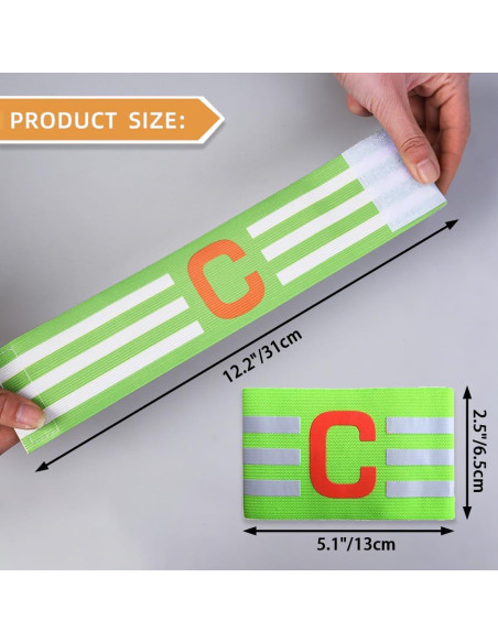 6 Bandas de Capitán de Fútbol Elásticas SCORYULE Ajustables