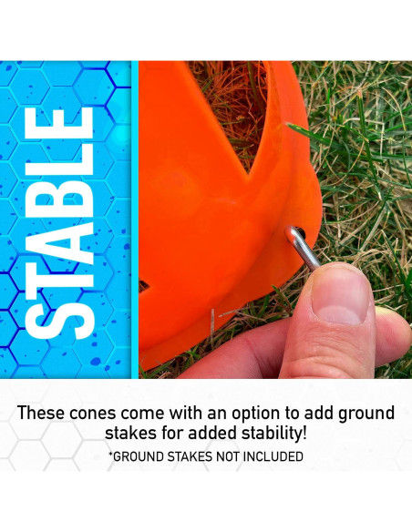 Conos de Fútbol Flexibles Franklin Sports 23 cm - Paquete de 4