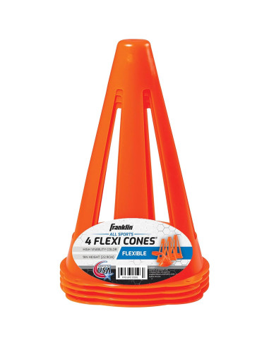 Conos de Fútbol Flexibles Franklin Sports 23 cm - Paquete de 4