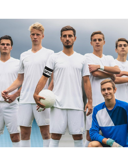 12 Brazaletes de Capitán de Fútbol Simgoing Ajustables 32x8cm