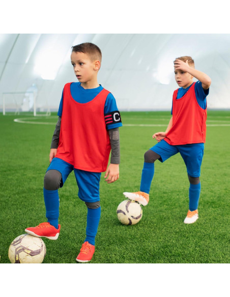 4 Brazaletes de Capitán de Fútbol LIOOBO Ajustables Nylon