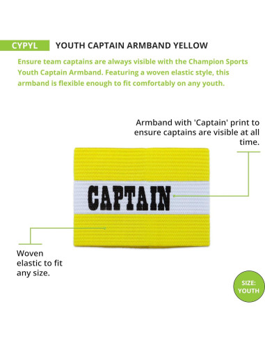 Banda de Capitán Juvenil Champion Sports Amarillo - Ejercicio