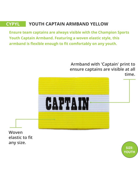Banda de Capitán Juvenil Champion Sports Amarillo - Ejercicio