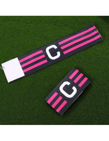 4 Brazaletes de Capitán de Fútbol LIOOBO Ajustables Nylon