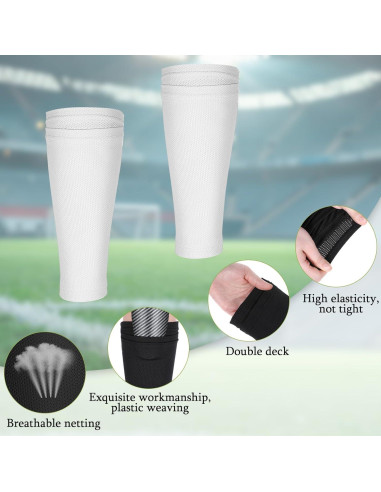 Fundas para Espinilleras de Fútbol FdcLixuvol 2 Pares Transpirables