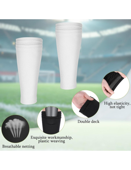 Fundas para Espinilleras de Fútbol FdcLixuvol 2 Pares Transpirables