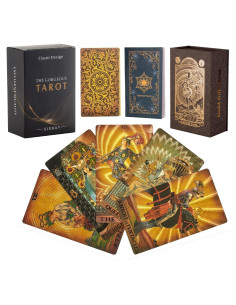 Baraja de Tarot de Lujo SIOKUY 78 Cartas Doradas Impermeables