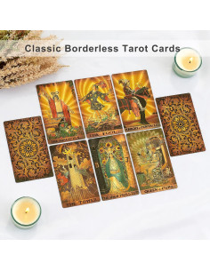 Baraja de Tarot de Lujo SIOKUY 78 Cartas Doradas Impermeables 2