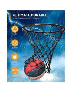 Red de Baloncesto DDVLG YK-BN-21-BK-1-A Resistente 53.34 cm 2