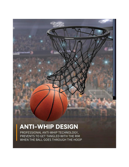 Red de Baloncesto DDVLG YK-BN-21-BK-1-A Resistente 53.34 cm