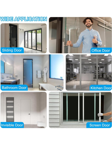 Cierre Automático de Puerta Deslizante PATIKIL 500g Negro 4Pcs