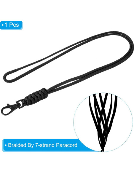 Cinta para Insignias PATIKIL Negra con Gancho de Langosta