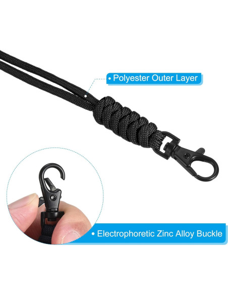 Cinta para Insignias PATIKIL Negra con Gancho de Langosta