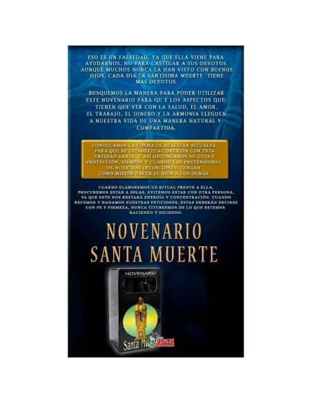 Novenario Santa Muerte Negra Bazar Merlin - Protección y Suerte