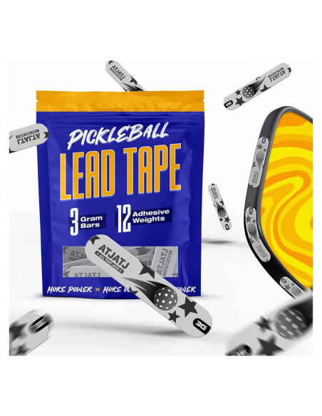 Cinta de Plomo Gris ATJATJ para Palas de Pickleball 12 Pcs