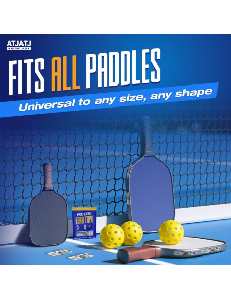 Cinta de Plomo Gris ATJATJ para Palas de Pickleball 12 Pcs