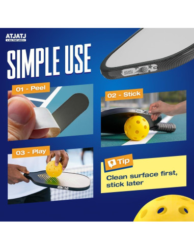 Cinta de Plomo Gris ATJATJ para Palas de Pickleball 12 Pcs