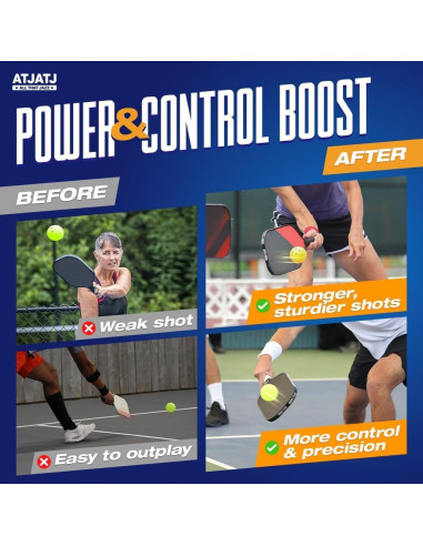 Cinta de Plomo Gris ATJATJ para Palas de Pickleball 12 Pcs