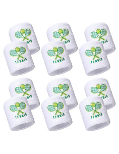 12 Muñequera de Tenis Vertintong - Banda de Sudor Unisex