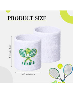 12 Muñequera de Tenis Vertintong - Banda de Sudor Unisex 2