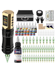 Kit de Tatuaje Profesional con Pantalla LED y 40 Agujas