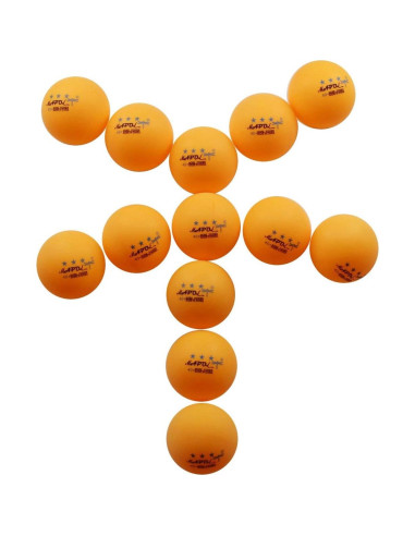 Pelotas de Ping Pong MAPOL 40mm Naranja 50 Unidades Premium