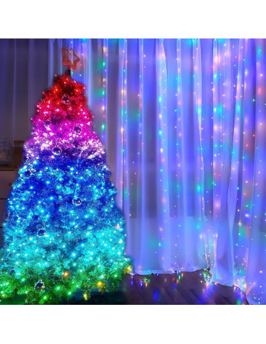 Luces de Cuerda LED Jezoll 300 luces Multicolor 2.99x2.99m