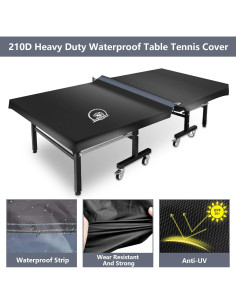 Cubierta de mesa de ping pong COVERVIN 165x71x185cm impermeable 2