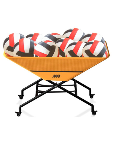 Carro de Voleibol Plegable MR INXHCT-25 con Ruedas, 30 Pelotas