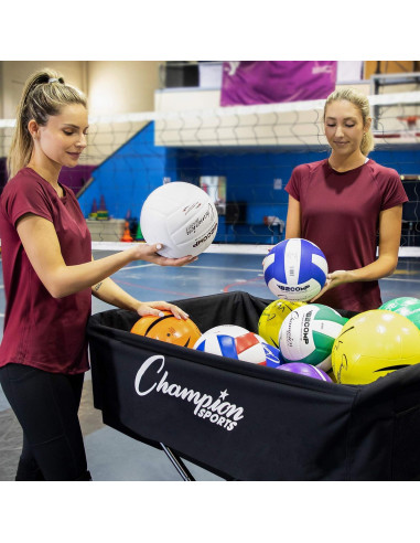 Carro de Voleibol Plegable Champion Sports Pro - 40 Pelotas