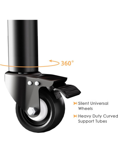 Carro de Voleibol Plegable MR INXHCT-25 con Ruedas, 30 Pelotas