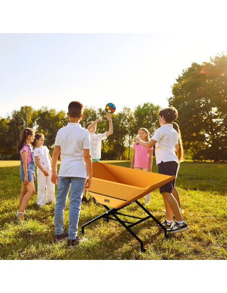 Carro de Voleibol Plegable MR INXHCT-25 con Ruedas, 30 Pelotas