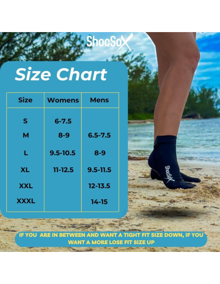 Calcetines de Playa ShocSox para Voleibol y Fútbol - Negro